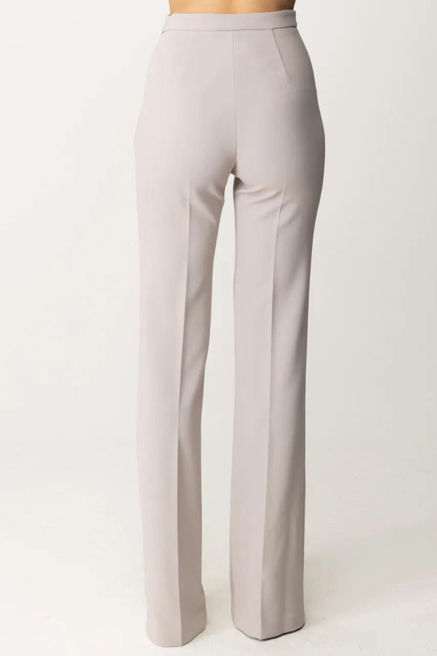 Pantaloni svasati con patte logate in vita Perla