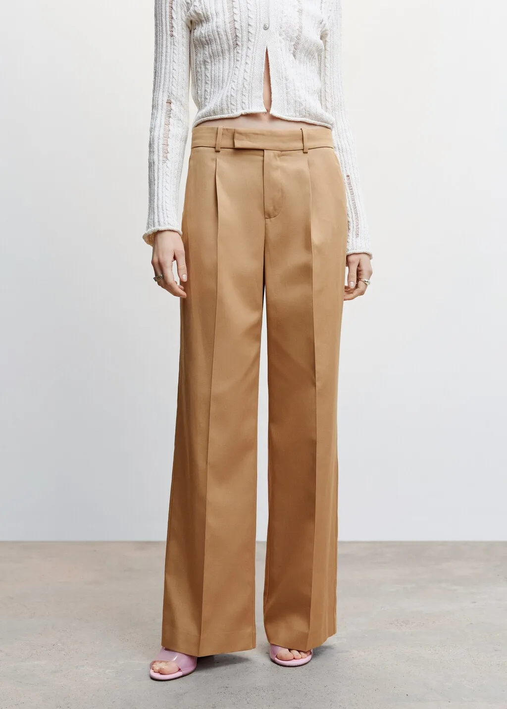 Pantaloni wideleg lyocell
