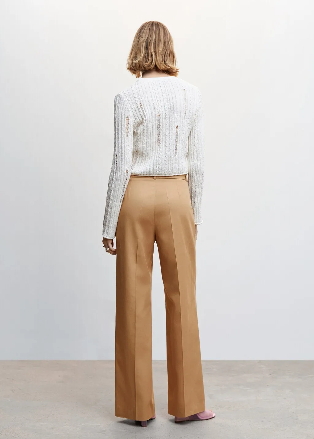 Pantaloni wideleg lyocell