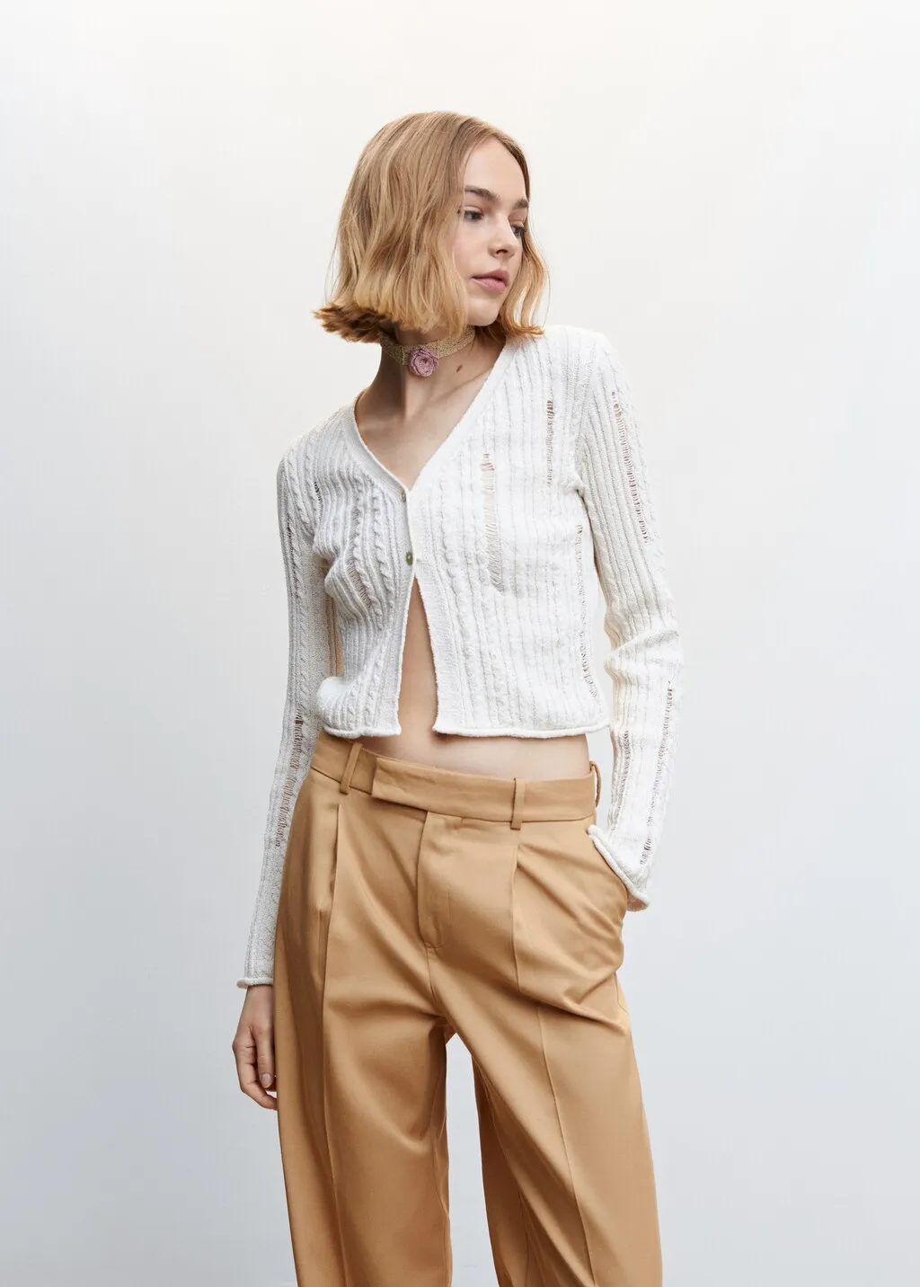 Pantaloni wideleg lyocell