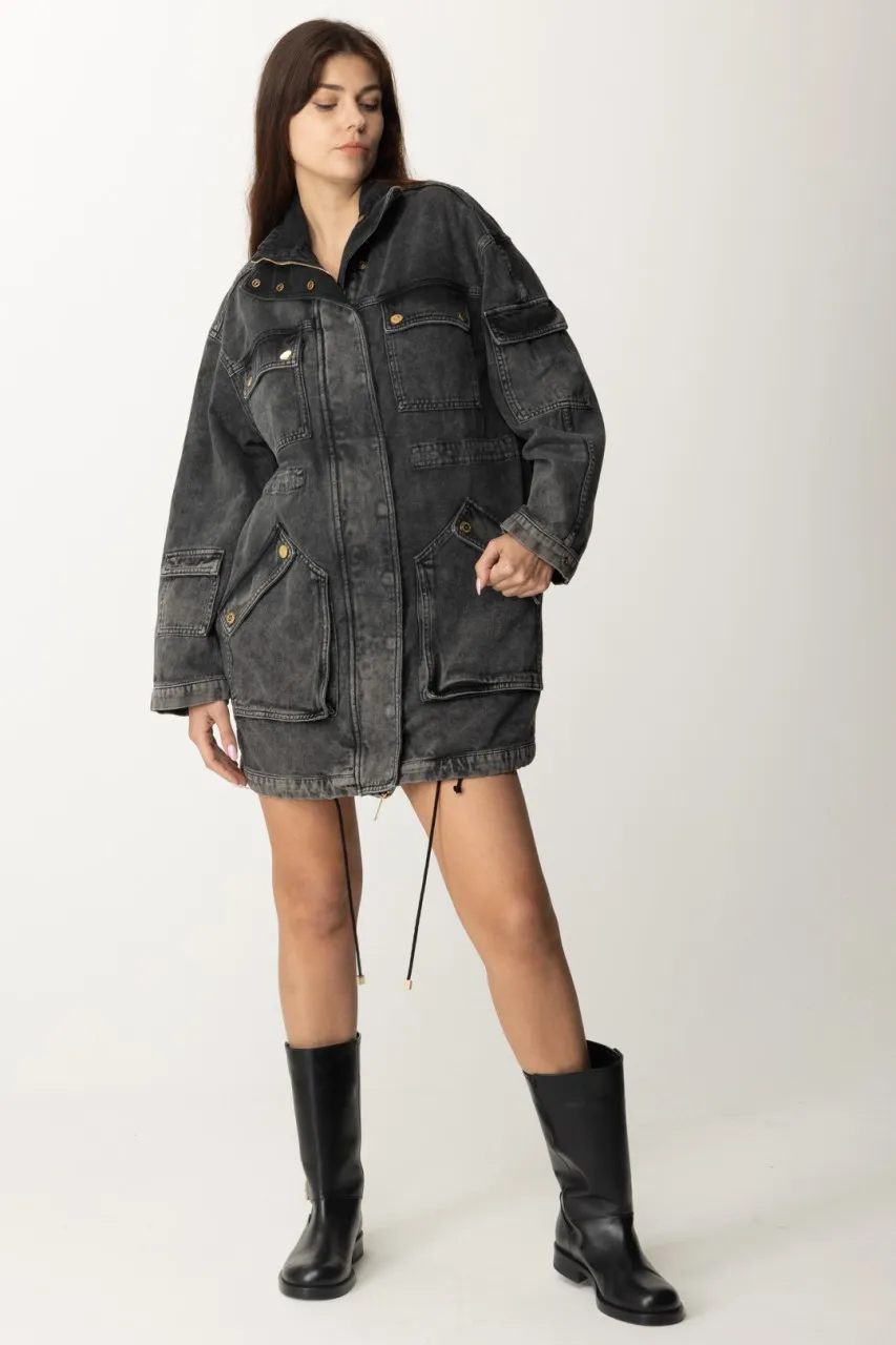 Parka over in denim Perla