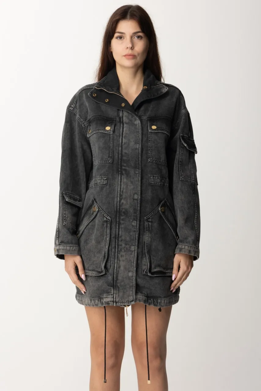 Parka over in denim Perla