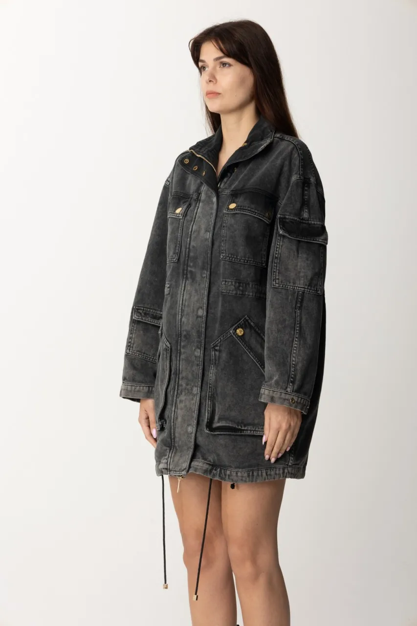 Parka over in denim Perla