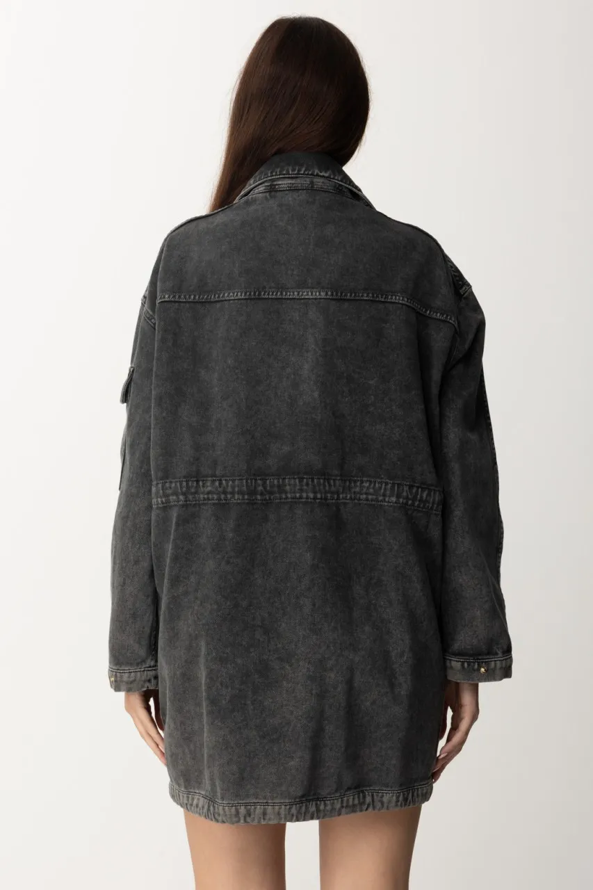 Parka over in denim Perla