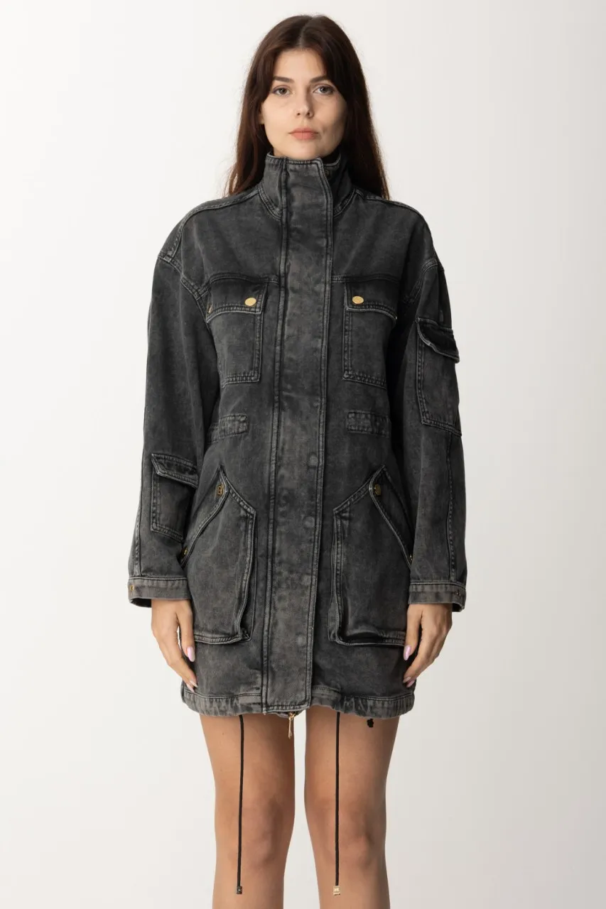 Parka over in denim Perla