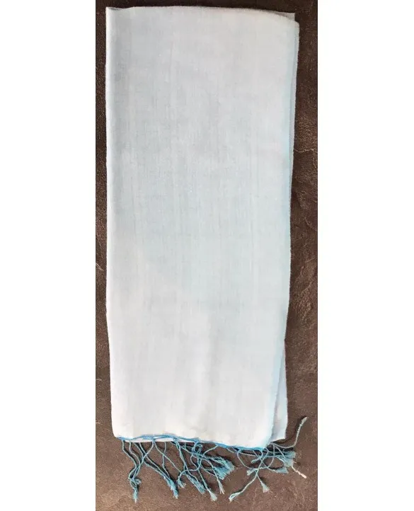 Pashmina in seta Glicine e notte Blu ghiaccio 70 x 180cm
