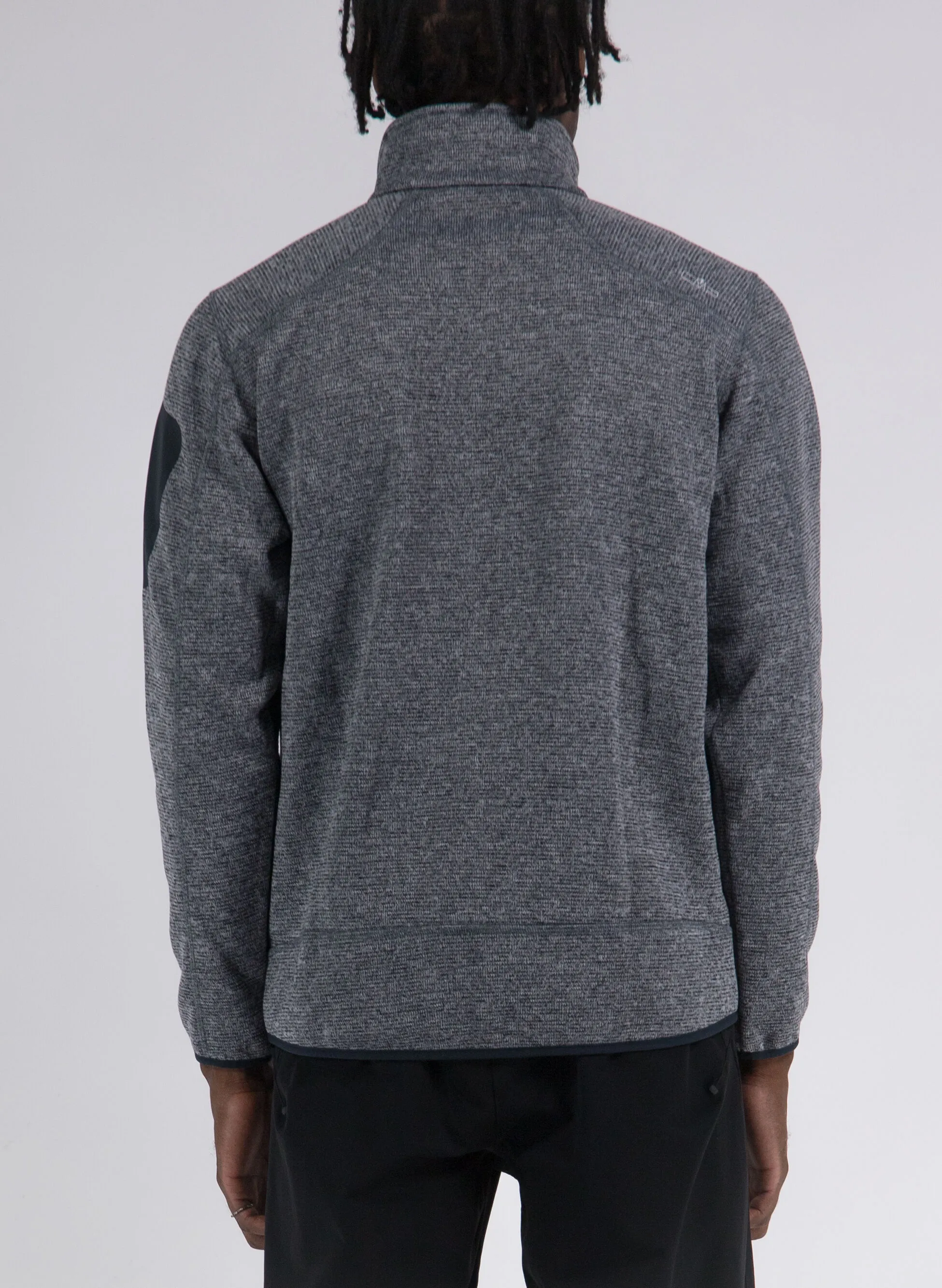 pile knit-tech mélange