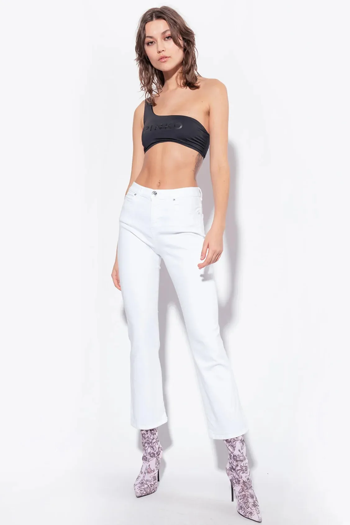 Pinko Five Pocket Jeans / White