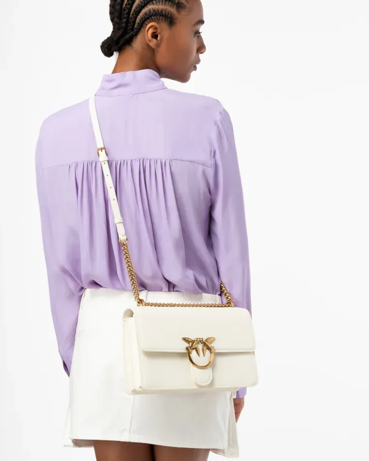 PINKO      Love one classic vitello seta Bianco seta