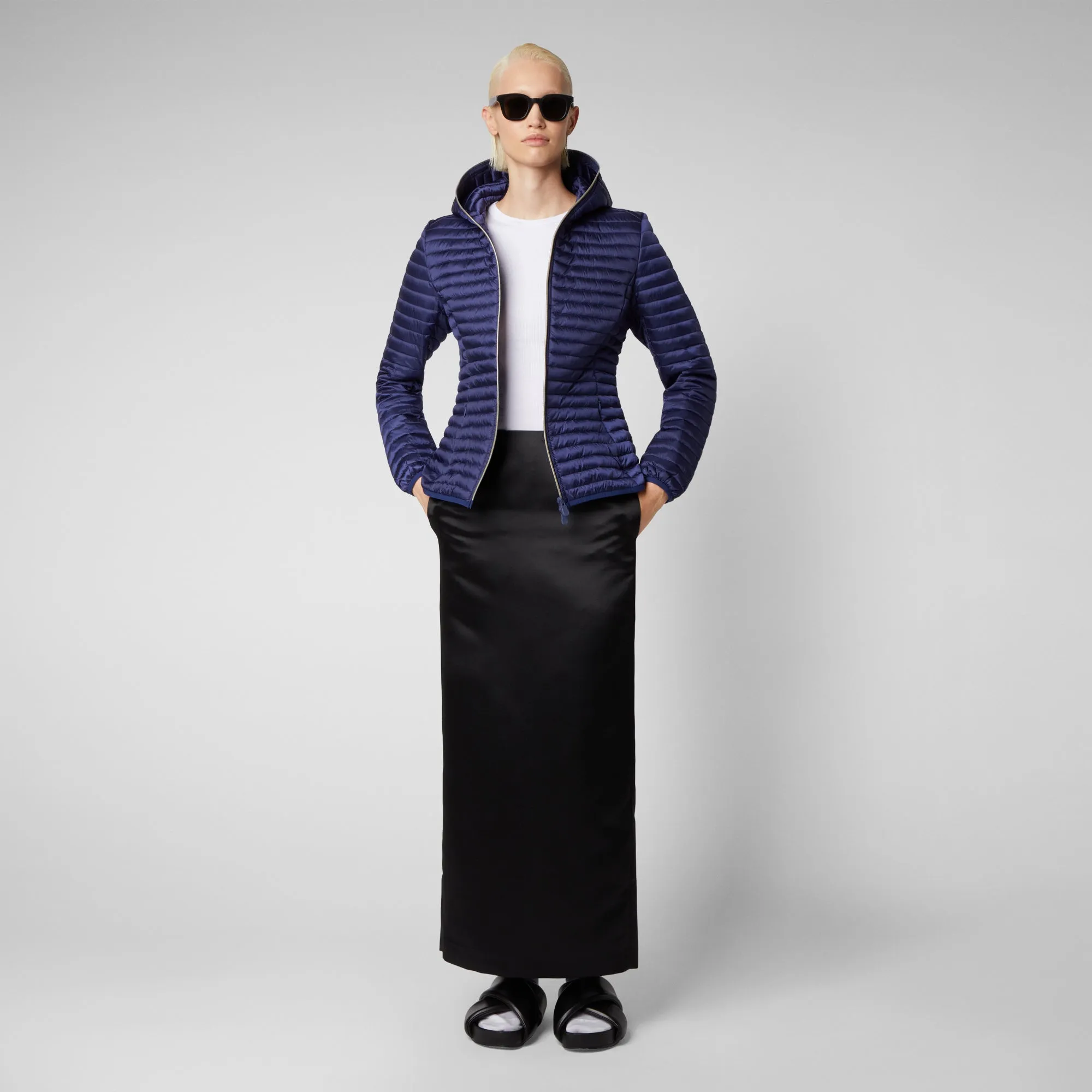 Piumino animal free donna Alexa blu navy