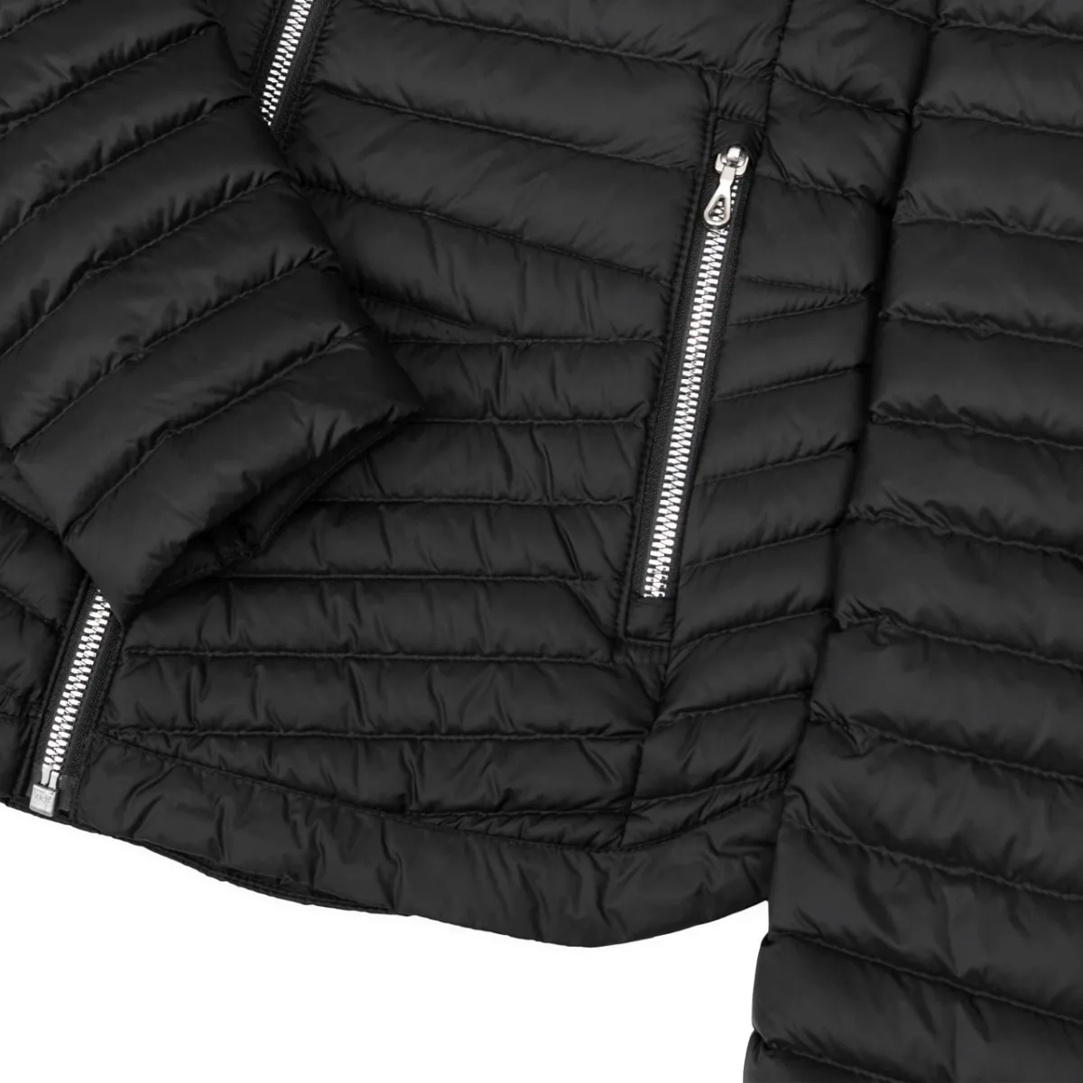 Piumino Leggero Punky Con Fondo Arrotondato, Nero