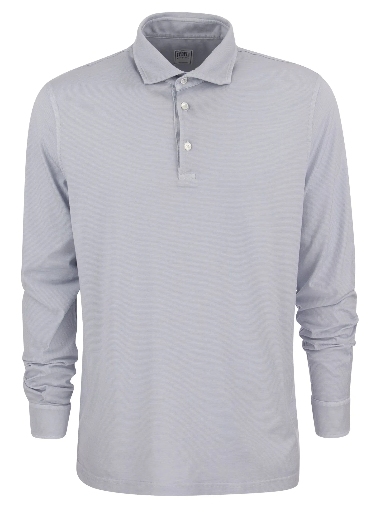 Polo in cotone a manica lunga