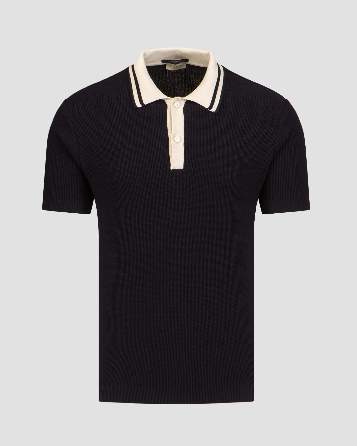 Polo in maglia blu scuro da uomo Paul&Shark 24411646-542