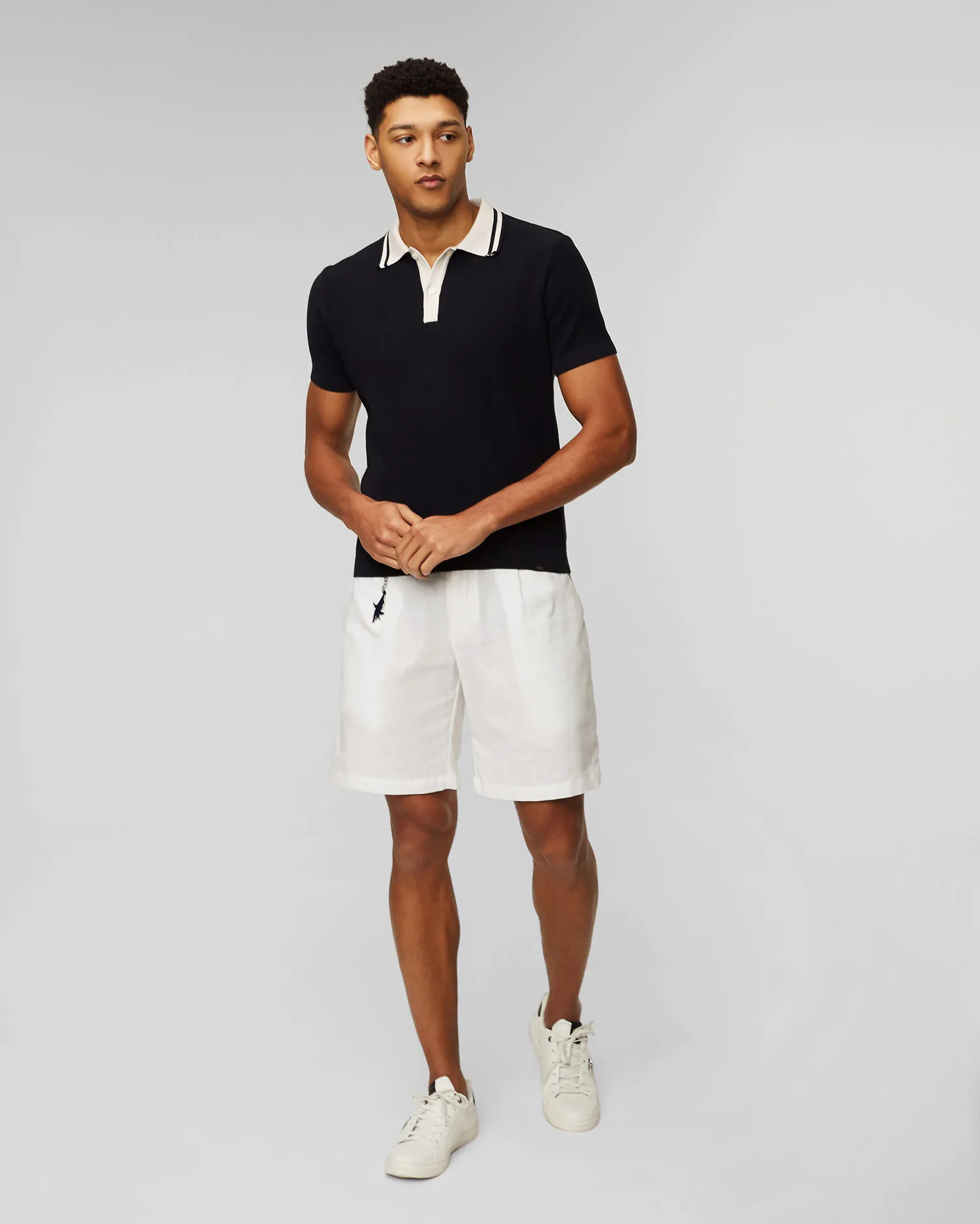 Polo in maglia blu scuro da uomo Paul&Shark 24411646-542