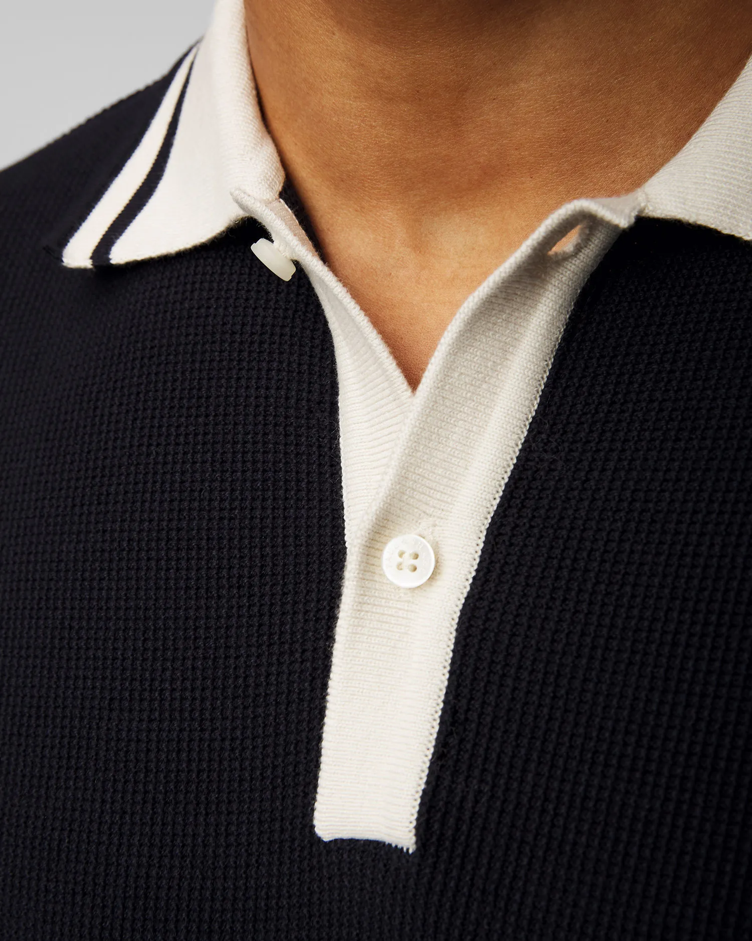Polo in maglia blu scuro da uomo Paul&Shark 24411646-542