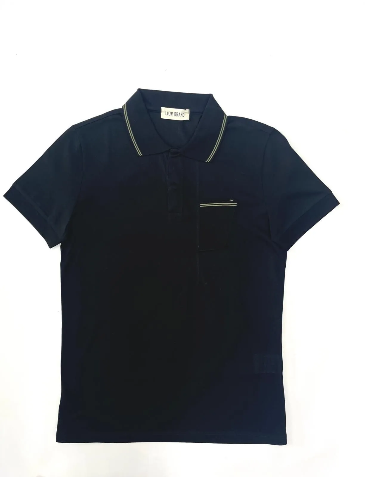 POLO NERA IN COTONE