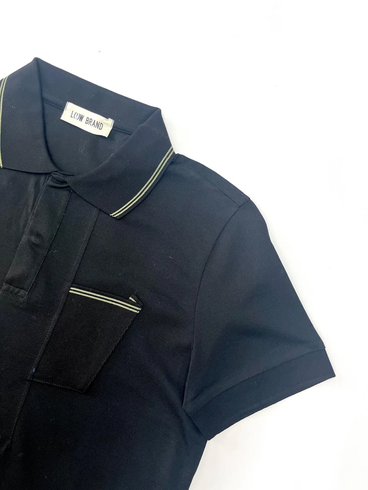 POLO NERA IN COTONE