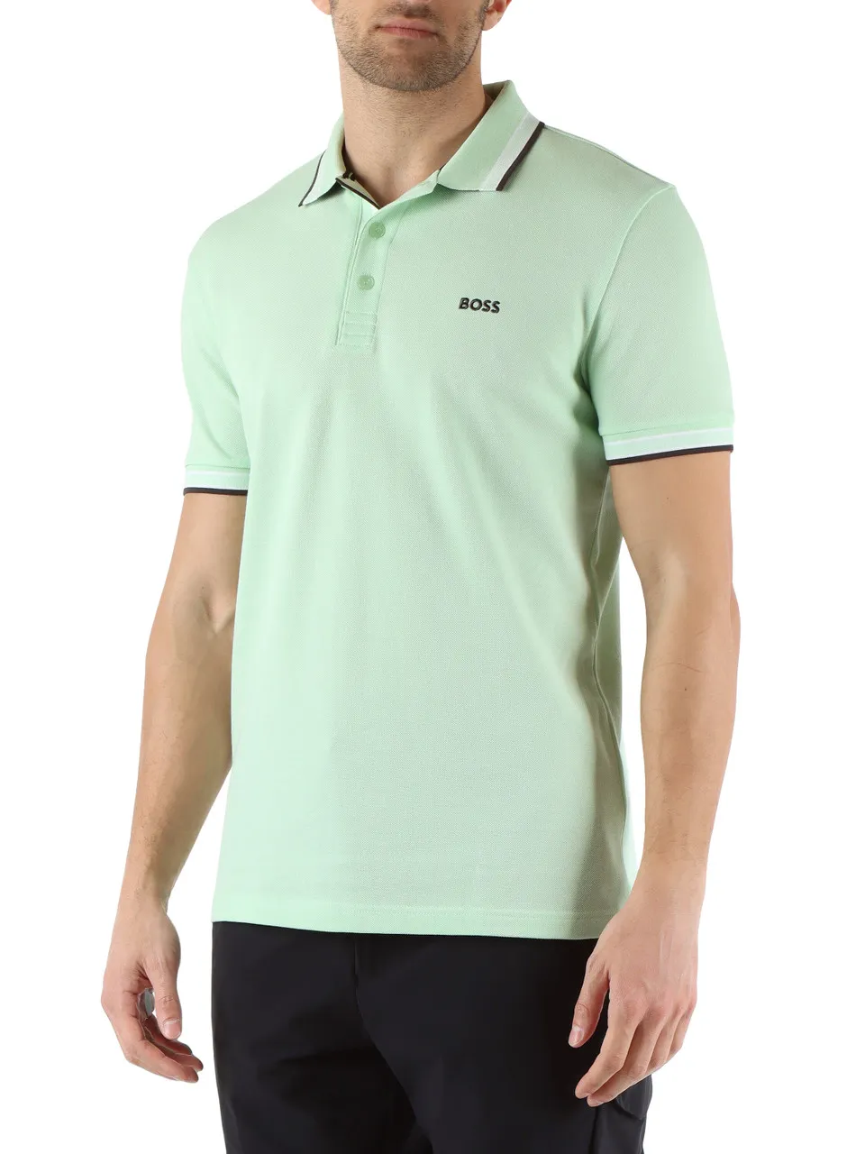 Polo regular fit in cotone piquet con ricamo logo
