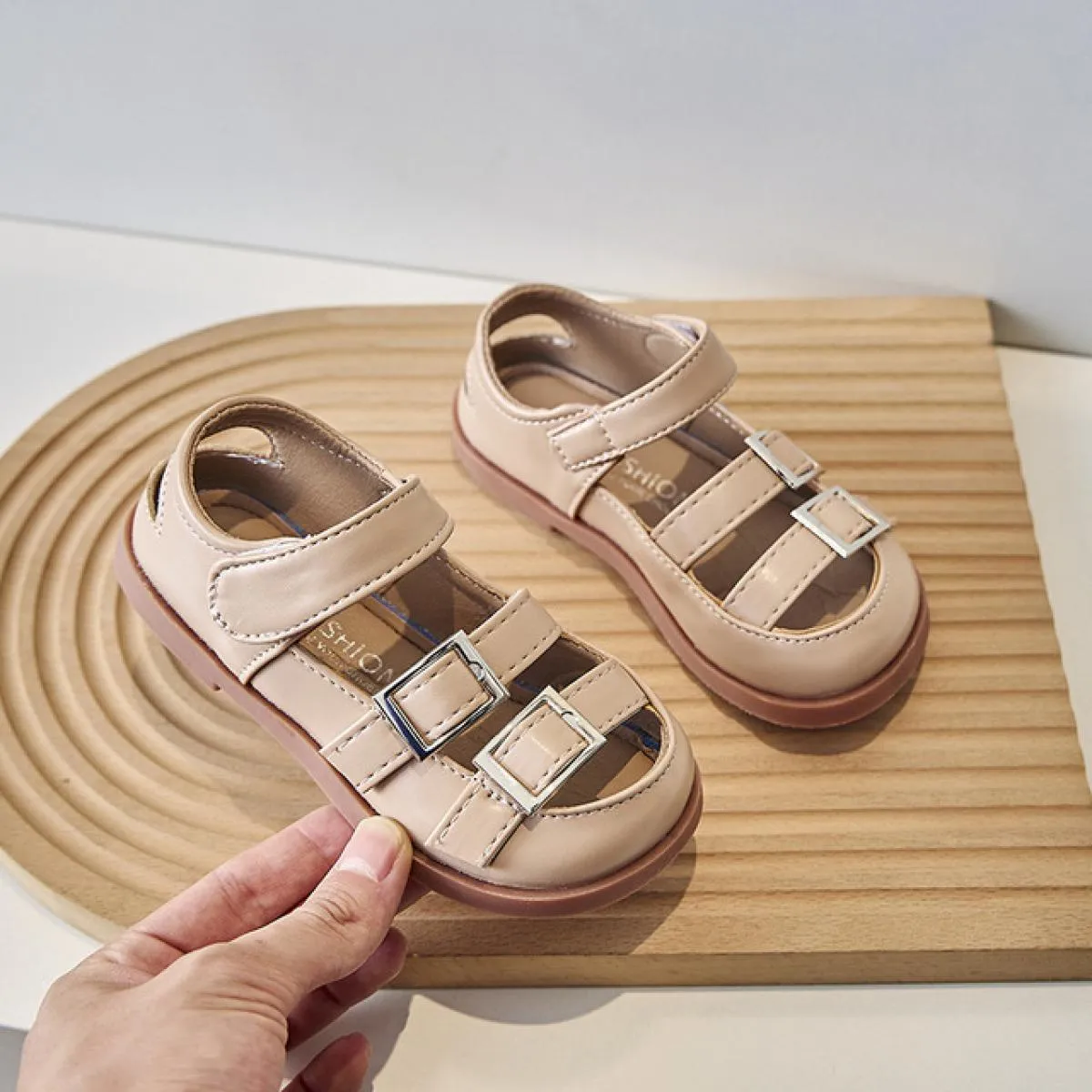 Protezione della punta Sandali per bambini Ragazze Designer di marca Sandalo con piattaforma versatile per ragazza Scarpe estive