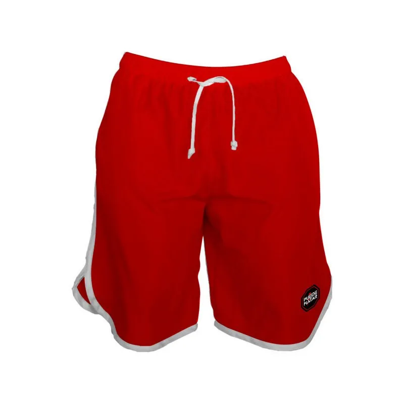 PUEDE MATAR BOXER MARE SHORT BASKET TASCA COLORE ROSSO