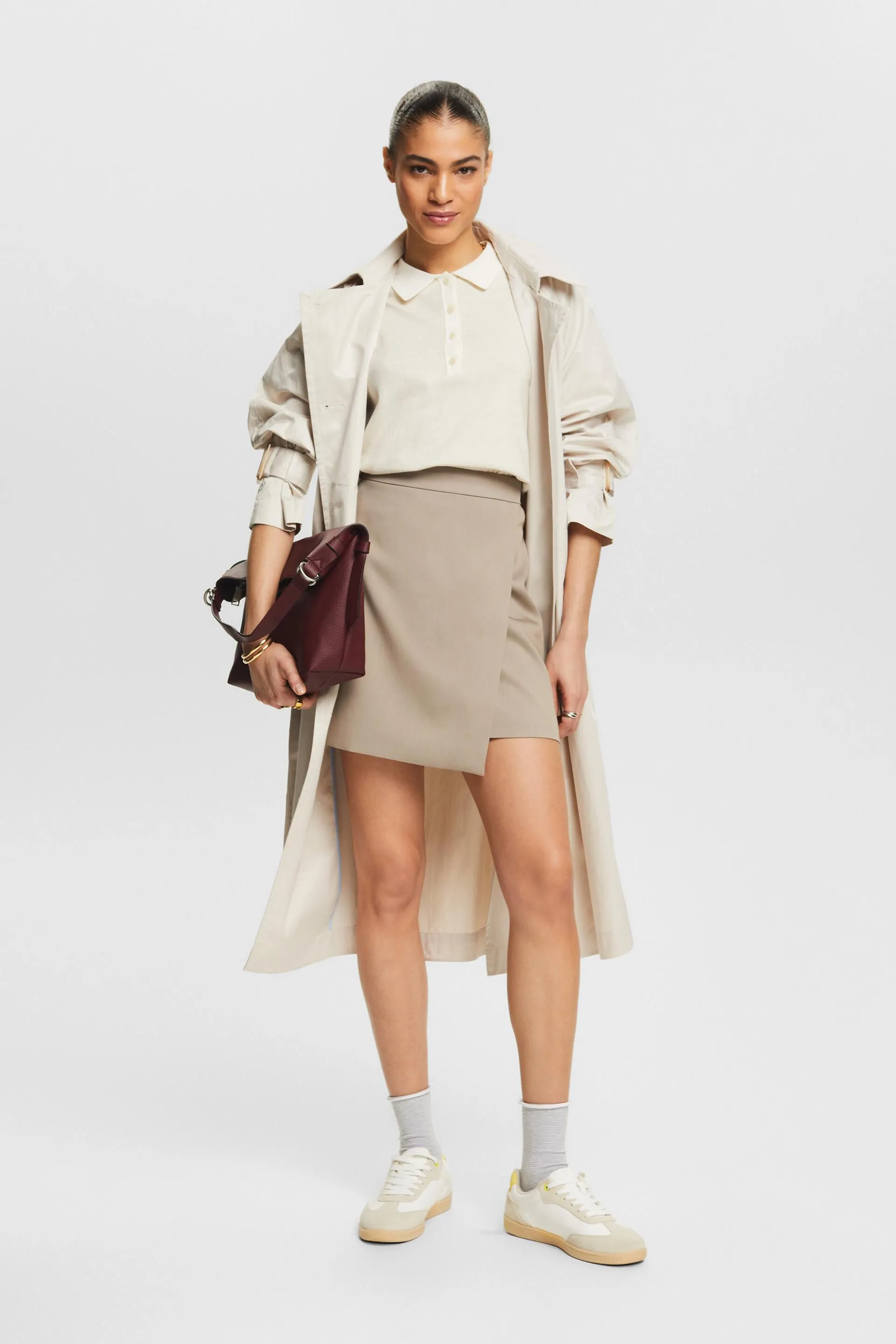 Pullover stile polo in misto cotone
