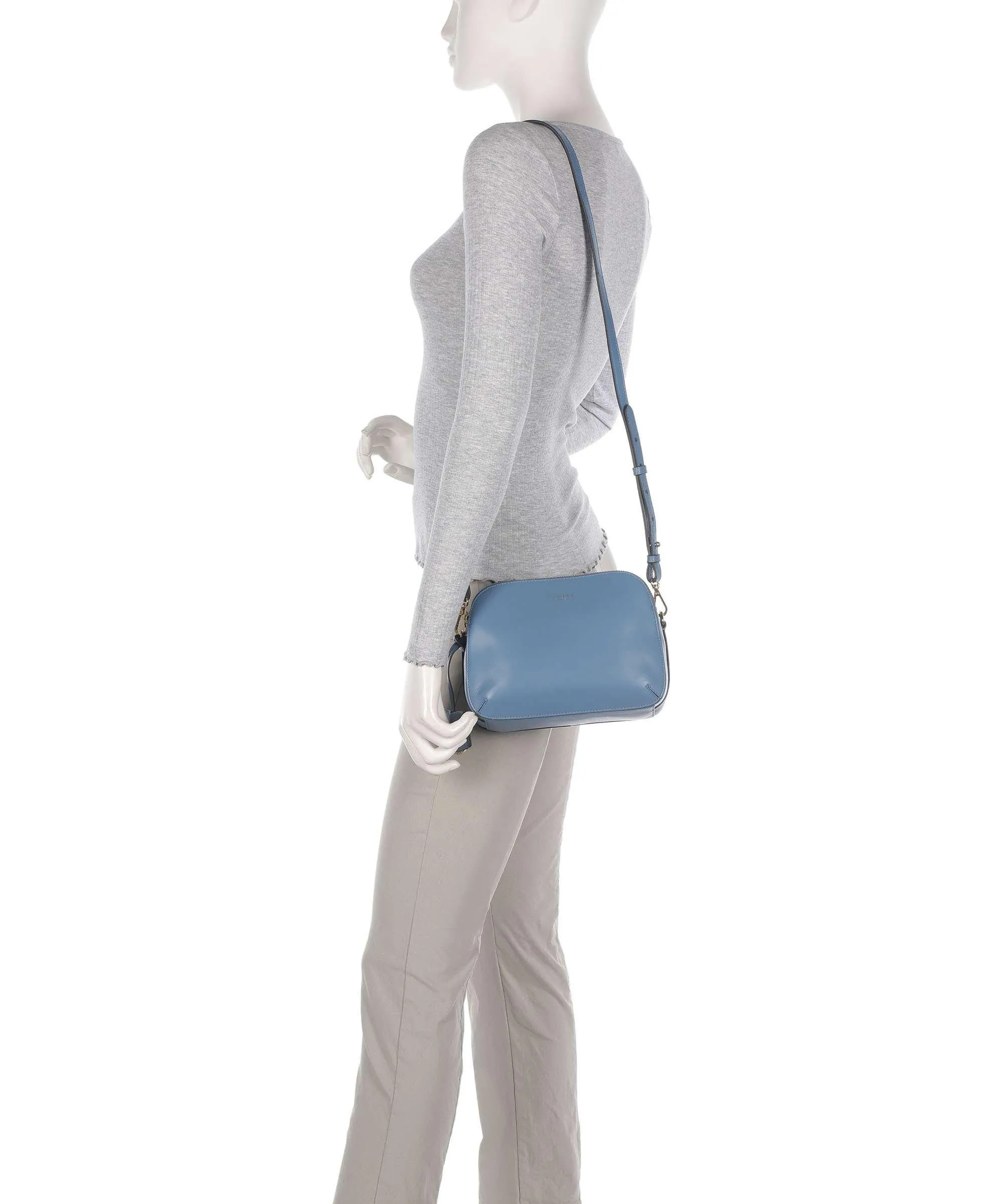  Radley London Dukes Place Borsa a tracolla pelle a grana fine blu-grigio  