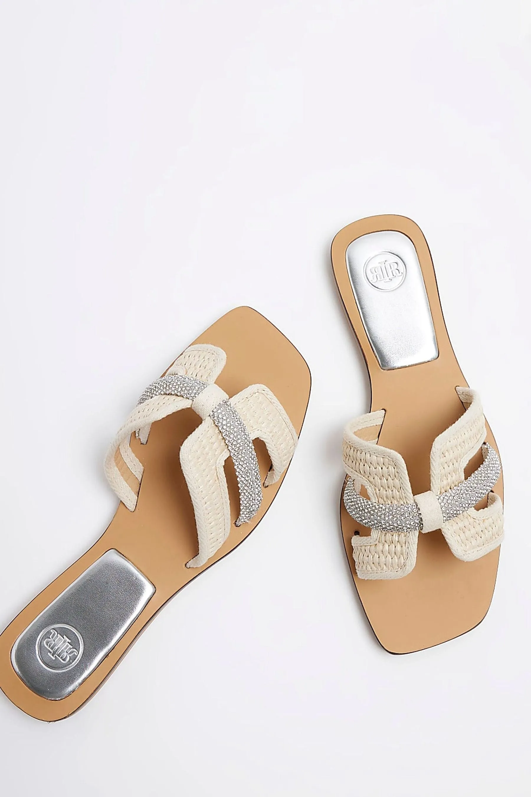 River Island in pelle con cinturino Sandali