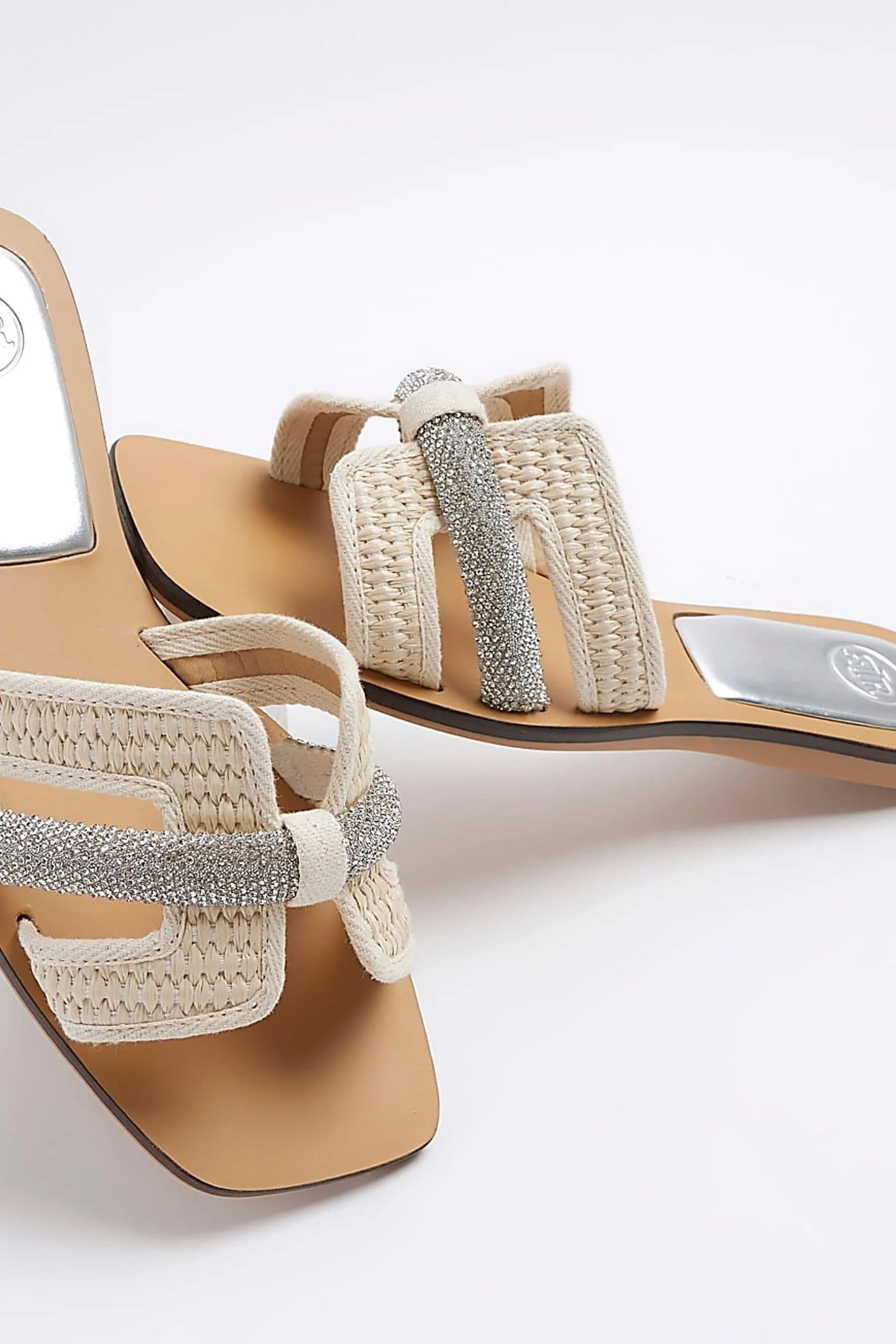 River Island in pelle con cinturino Sandali