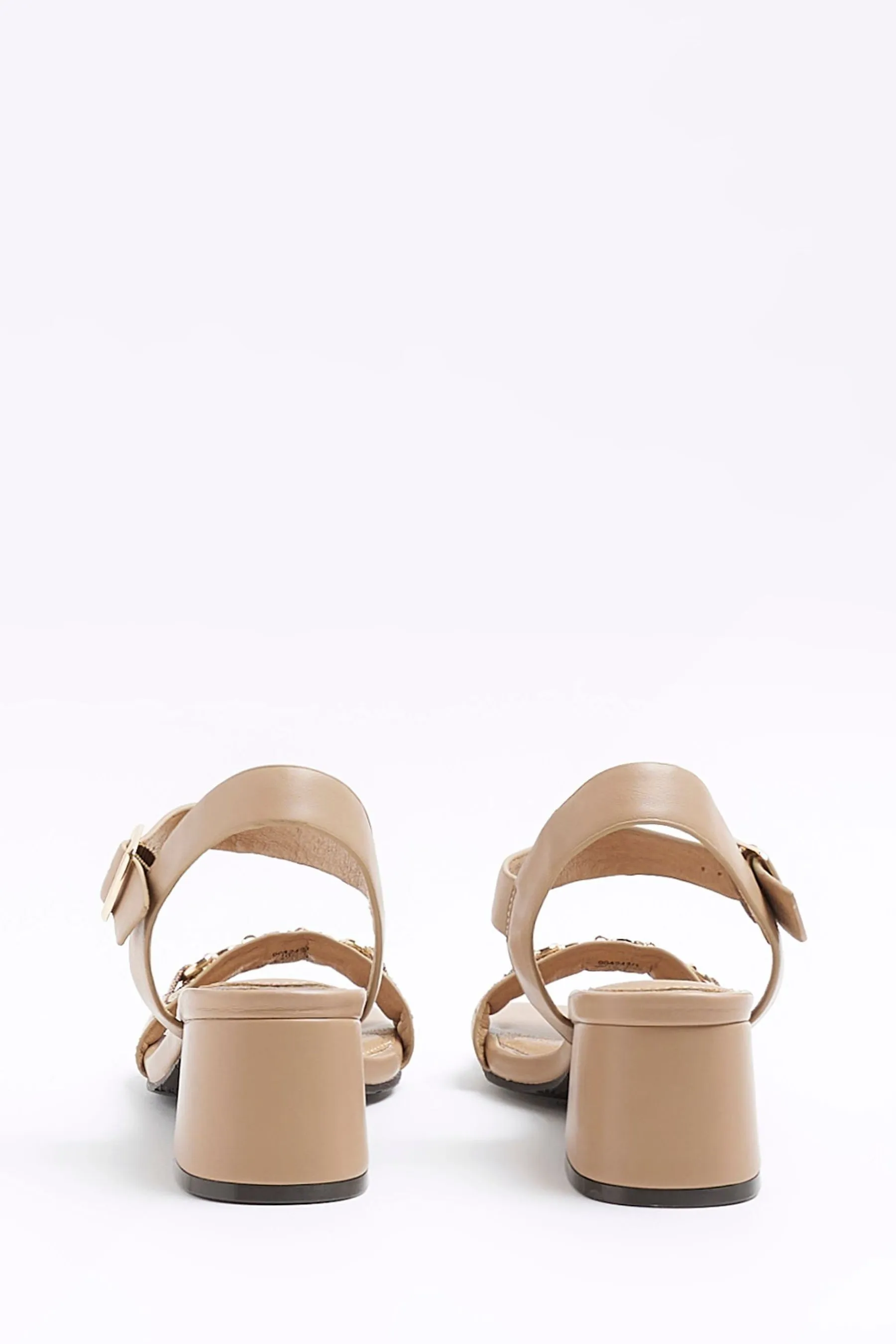 River Island - Sandali con tacco basso e largo e morsetto
