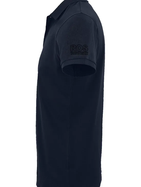 Ros Polo Piquet Blu Navy Stampe Flock