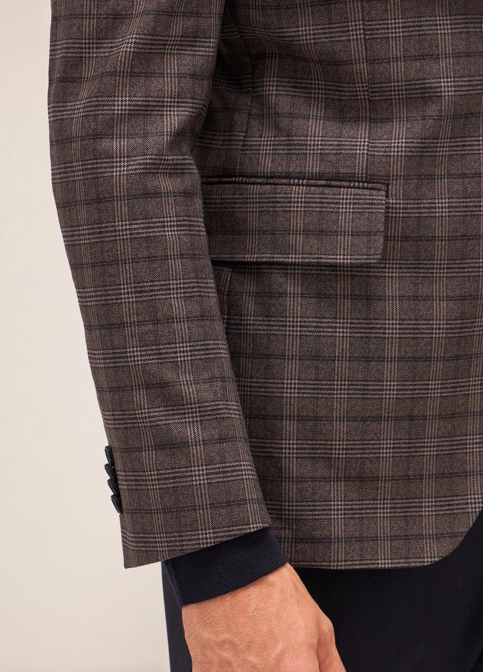RUMFORD  Blazer in cotone stretch a quadri uomo
