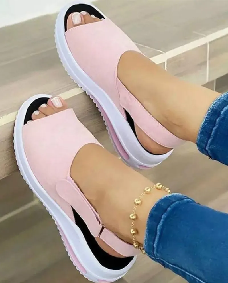 Sandali da donna 2022 Sandali con tacco Peep Top Scarpe estive Piattaforma da donna