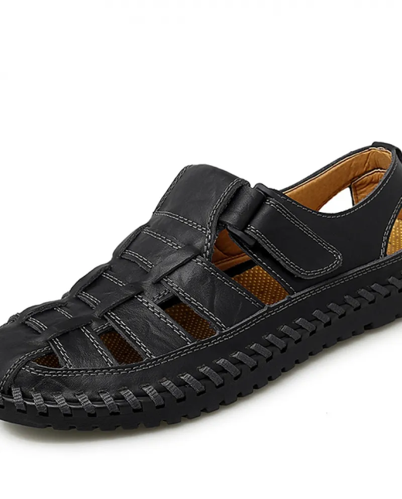 Sandali da uomo in vera pelle gladiatore fatti a mano moda Mocassini in morbida pelle Scarpe da uomo di alta qualità Big Size 38