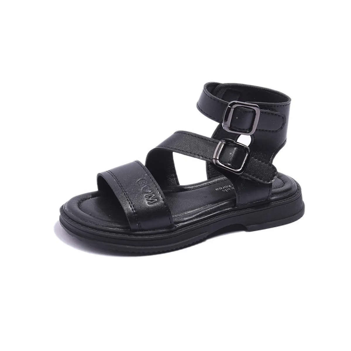 Sandali moda per bambini Fibbia alta Scarpe estive classiche da ragazza nere beige 26 36 Fondo spesso Scarpe per bambini tutte a
