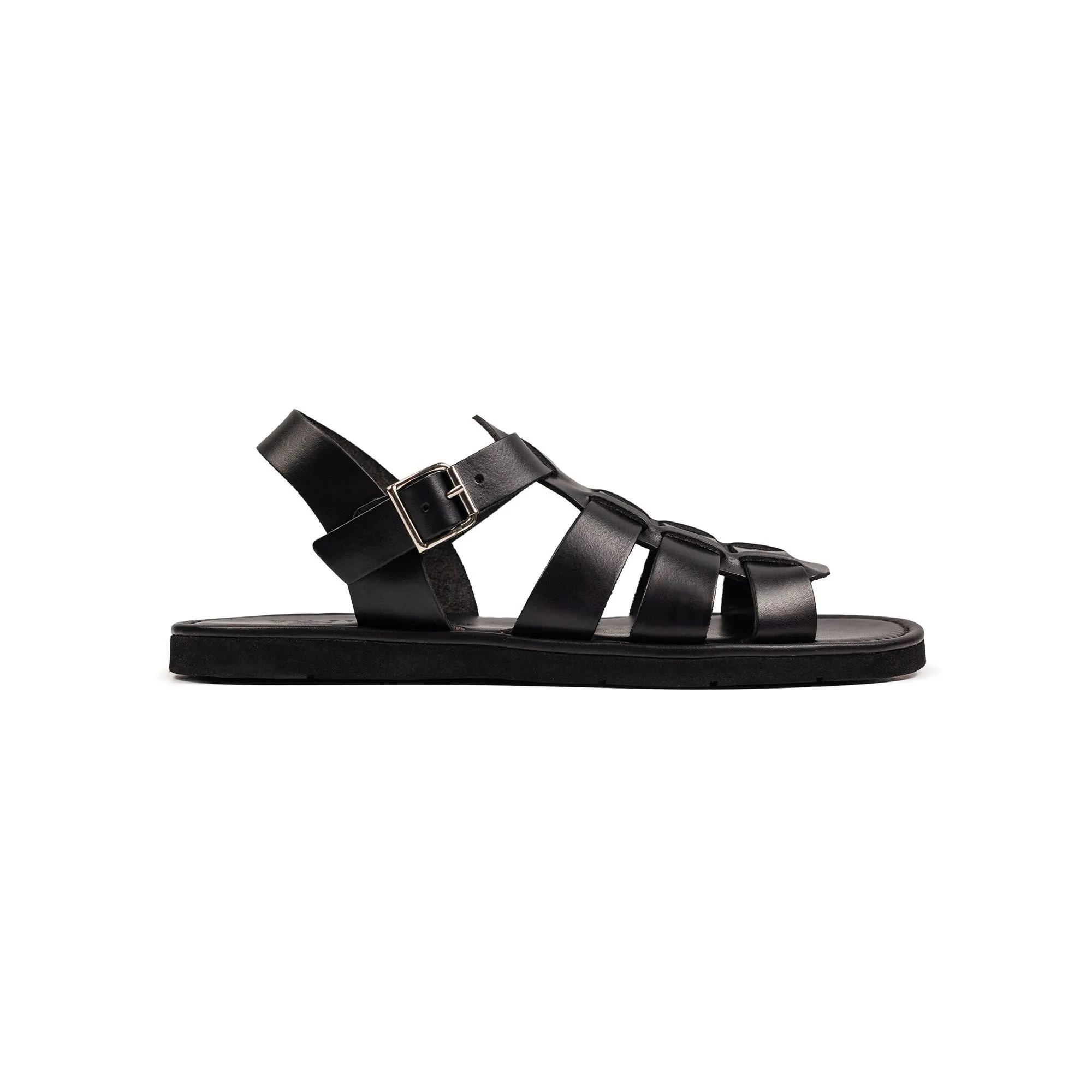 Sandali Neri in Pelle
