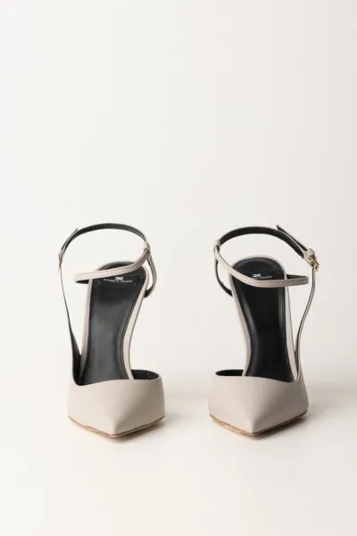 Sandali slingback alti con tacco scultura Perla
