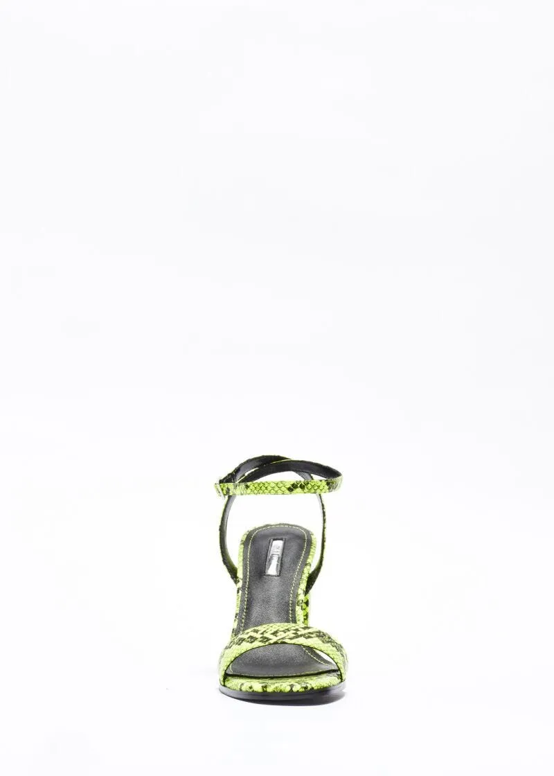 Sandalo pitonato fluo