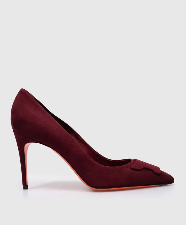 Santoni Barchette in camoscio bordeaux WDID71207HI2TMGD