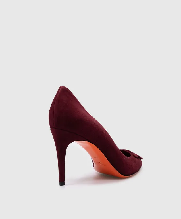 Santoni Barchette in camoscio bordeaux WDID71207HI2TMGD