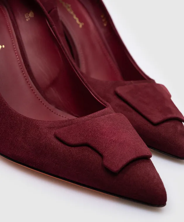 Santoni Barchette in camoscio bordeaux WDID71207HI2TMGD