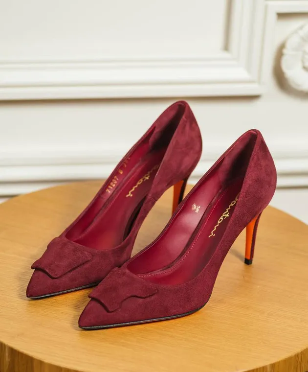 Santoni Barchette in camoscio bordeaux WDID71207HI2TMGD