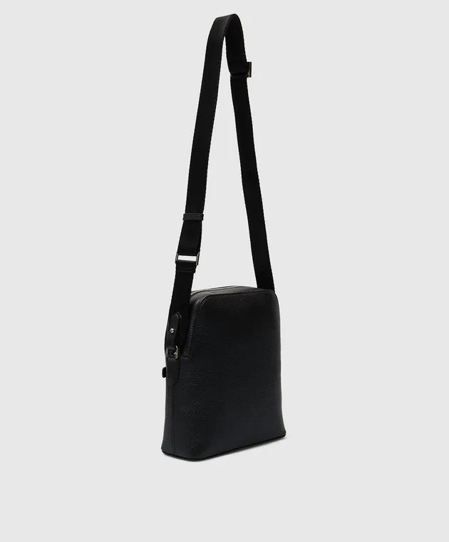 Santoni Borsa in pelle nera UIBBA2394LIAAD1