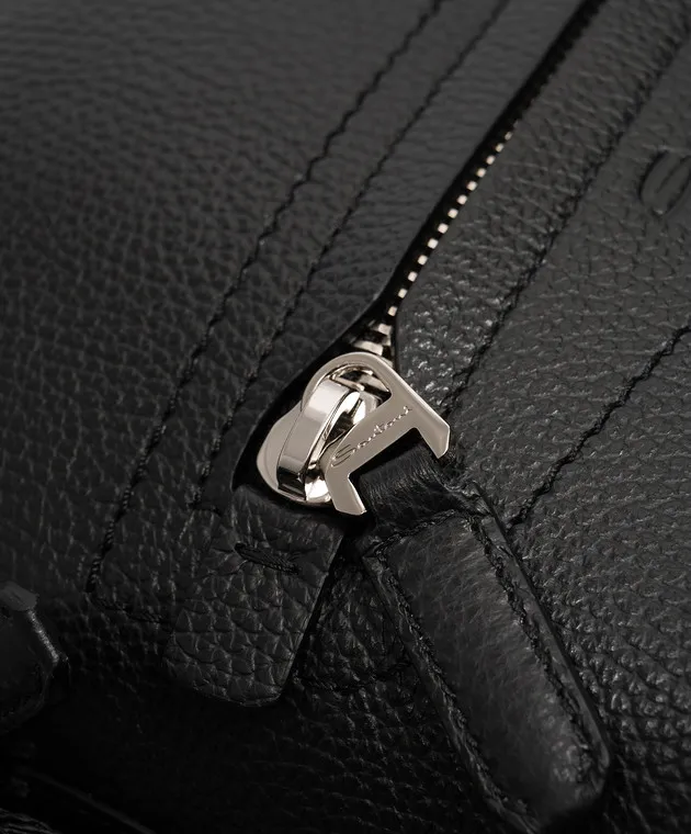 Santoni Borsa in pelle nera UIBBA2394LIAAD1