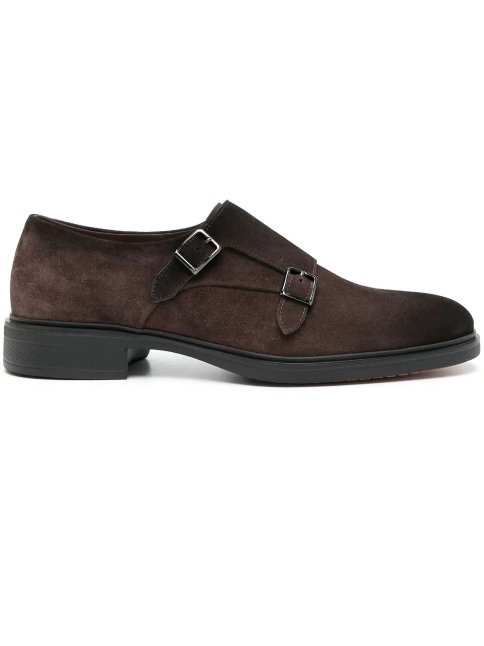 SANTONI Calzature,Scarpe Monks in suede marrone 