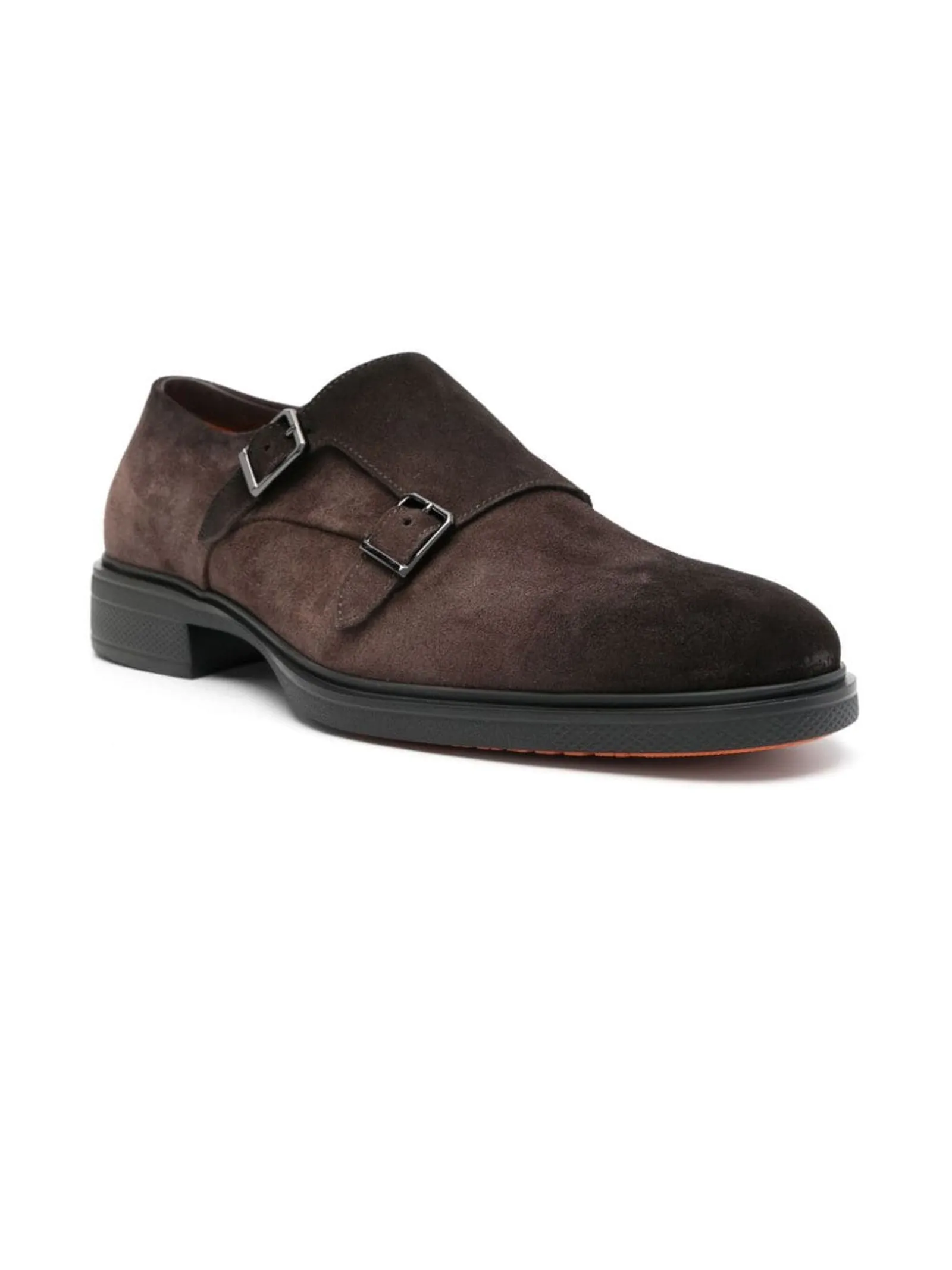 SANTONI Calzature,Scarpe Monks in suede marrone 