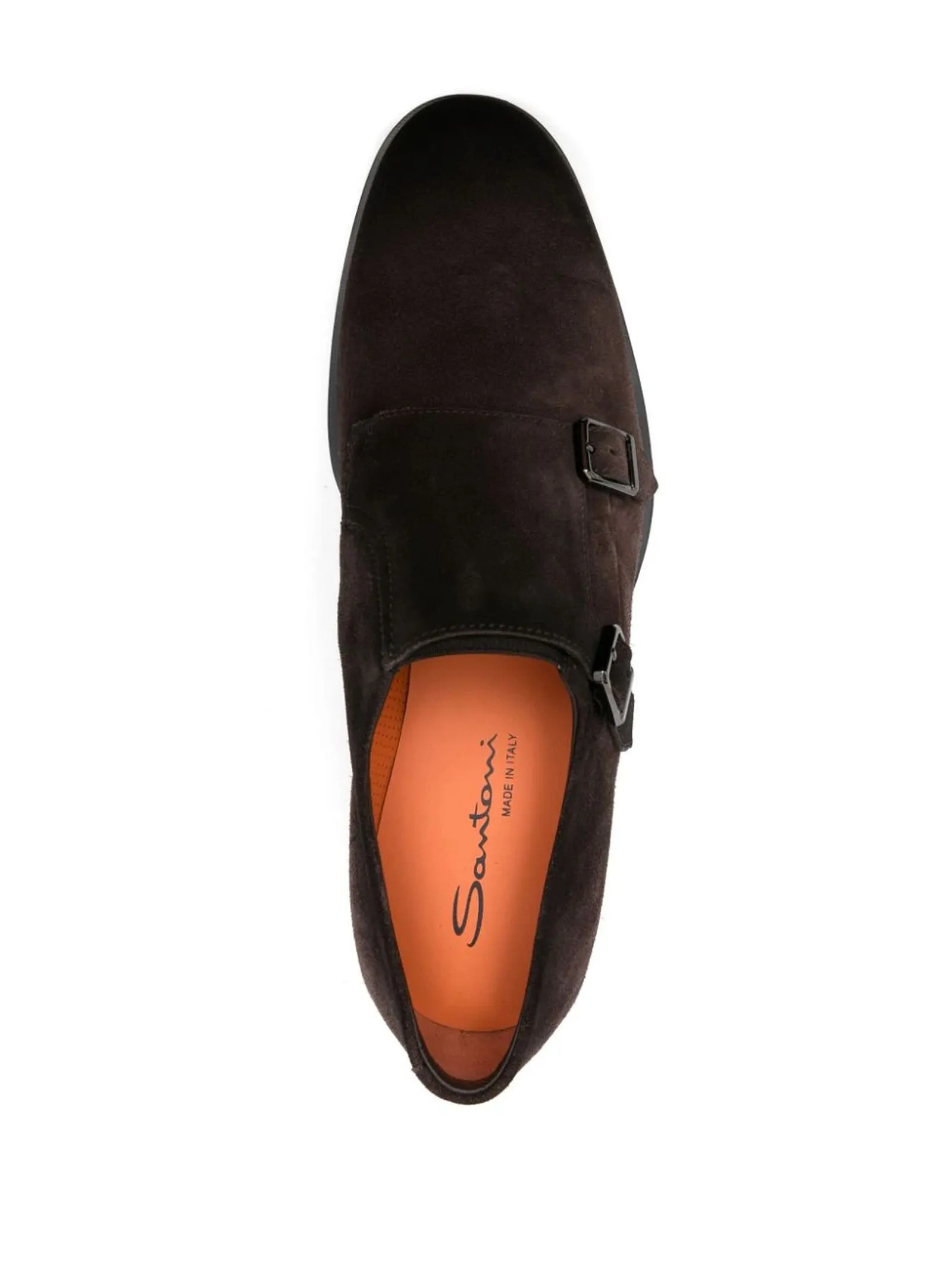 SANTONI Calzature,Scarpe Monks in suede marrone 