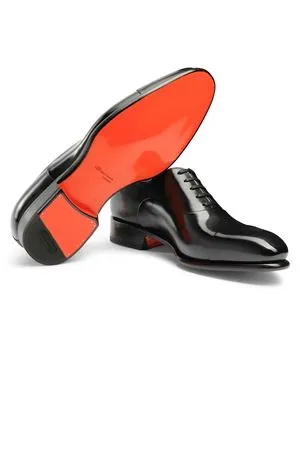 SANTONI Calzature,Scarpe Stringata Oxford in pelle anticata nera 