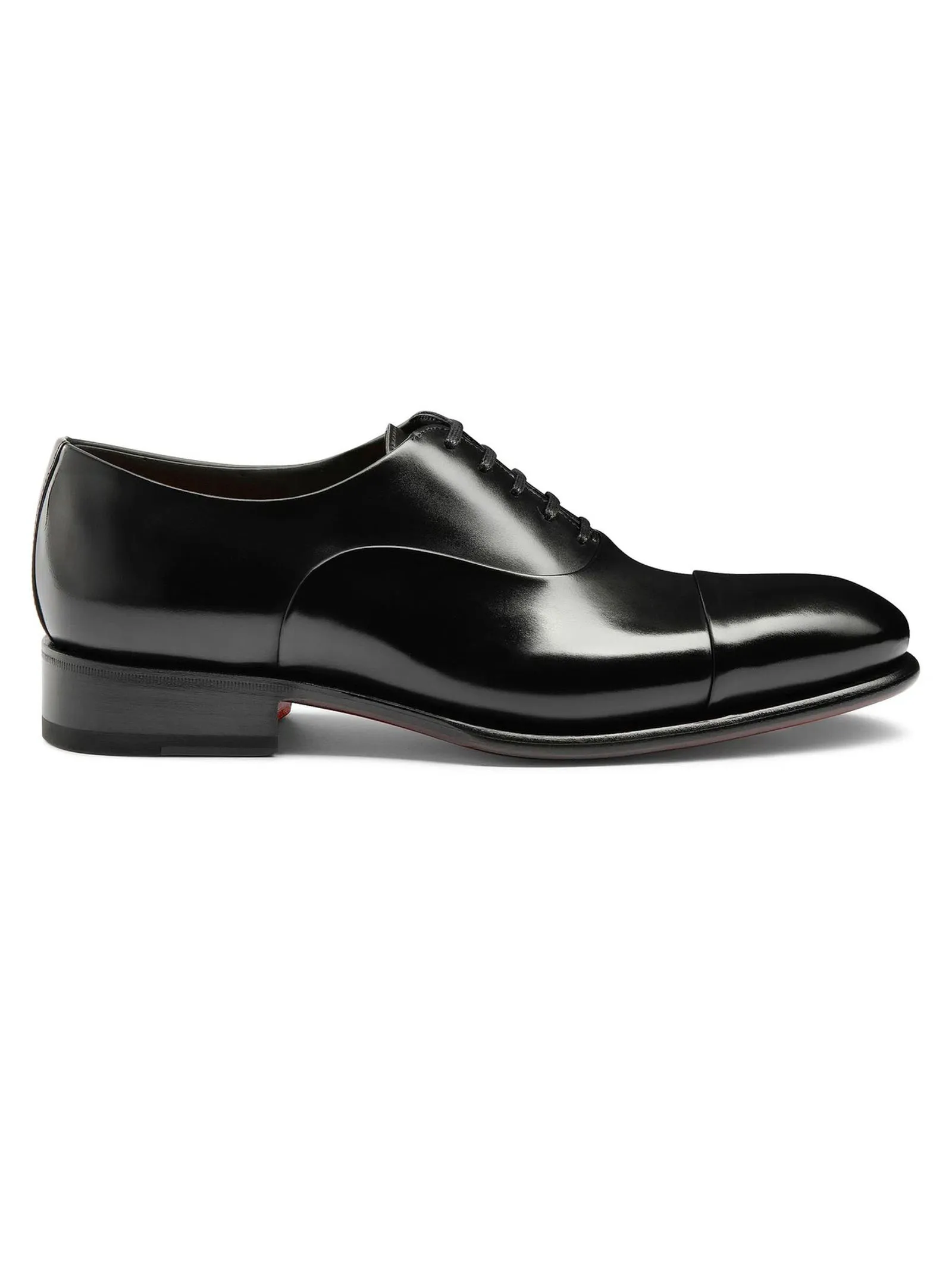 SANTONI Calzature,Scarpe Stringata Oxford in pelle anticata nera 