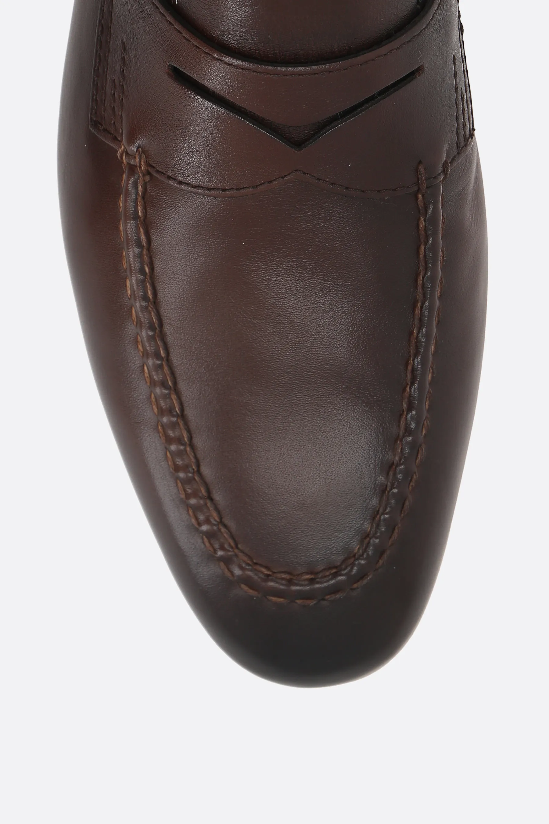 SANTONI mocassino in pelle liscia