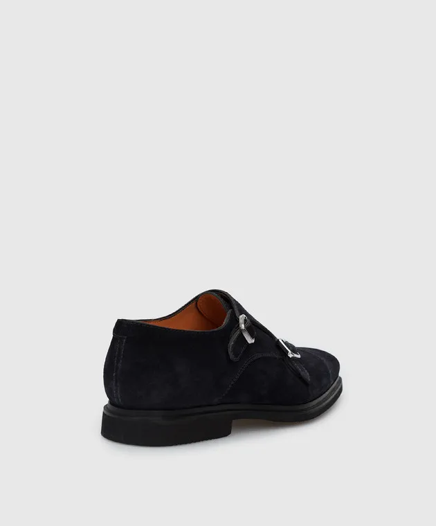 Santoni Monk in pelle scamosciata blu scuro MCLG17806SI2ERPH